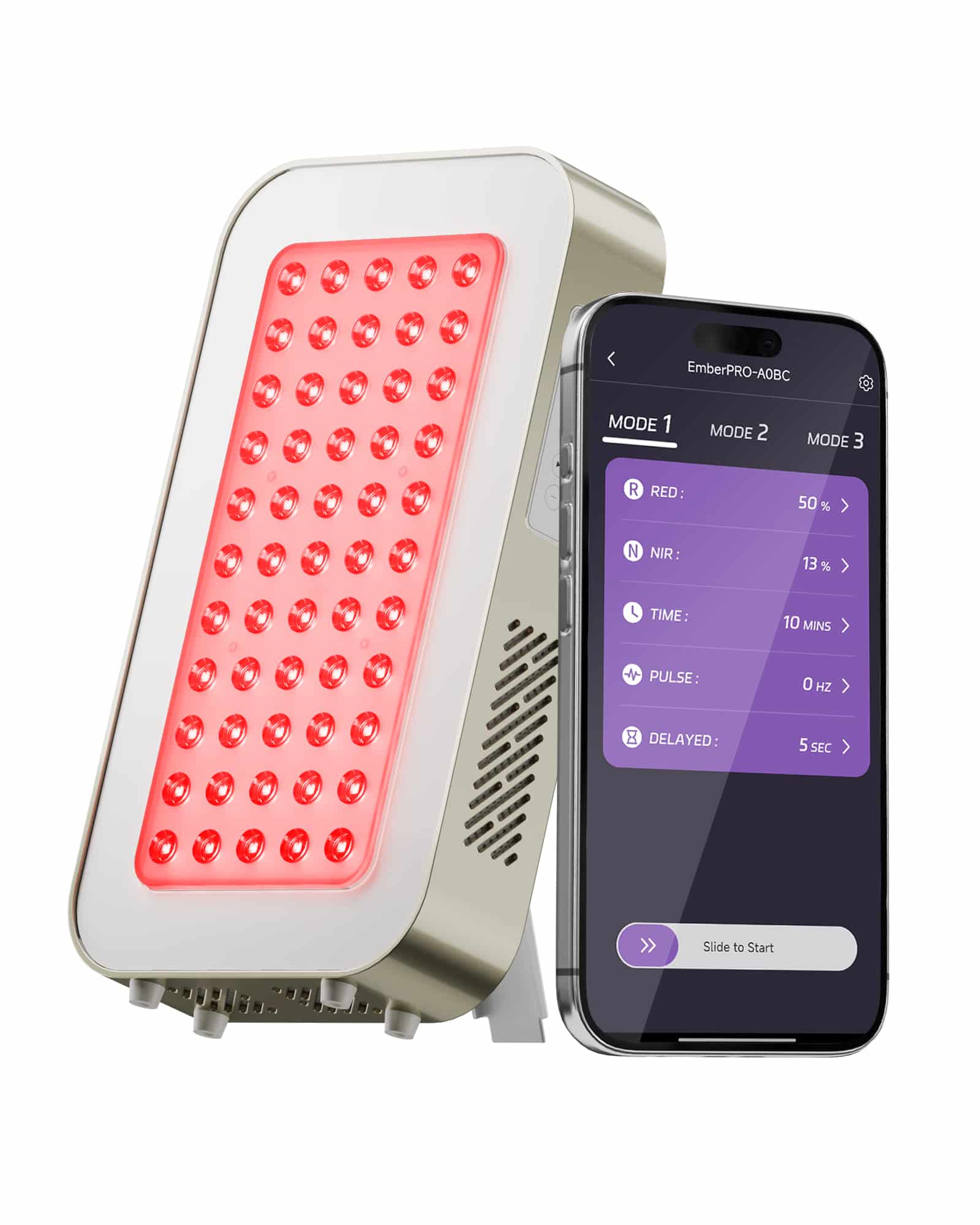 EmberPRO 100 Red Light Therapy with APP Settings