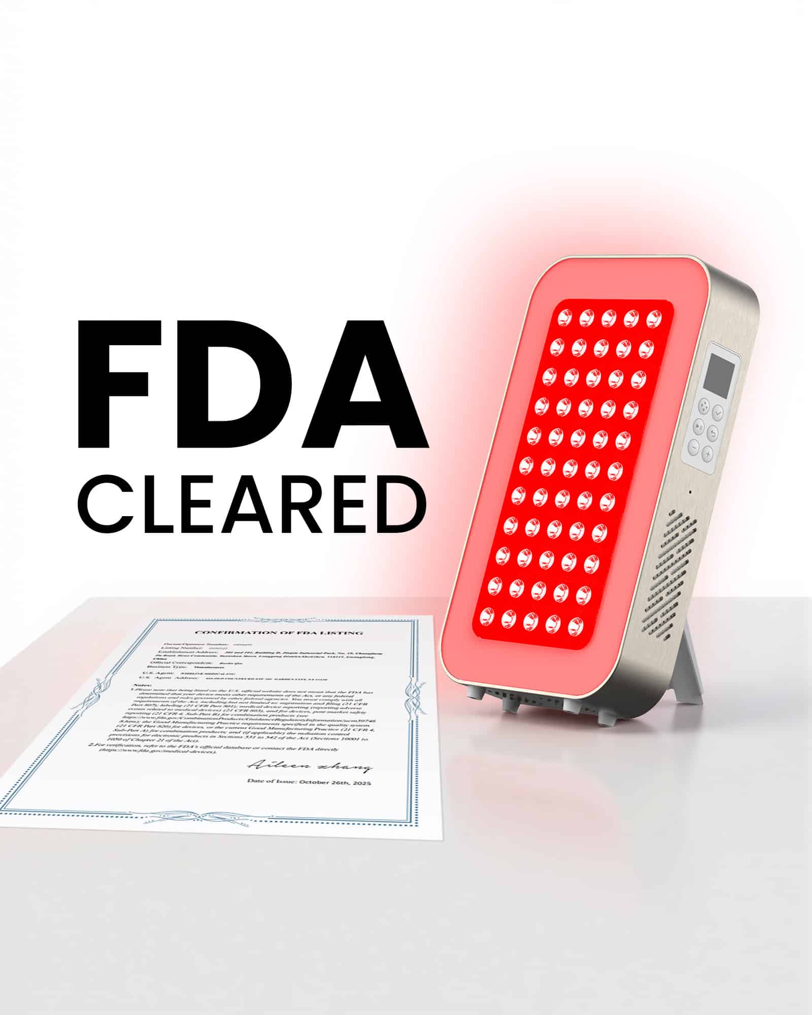 emberpro100-FDA EmberTouch® EmberPRO 100 Red Light Therapy Panel