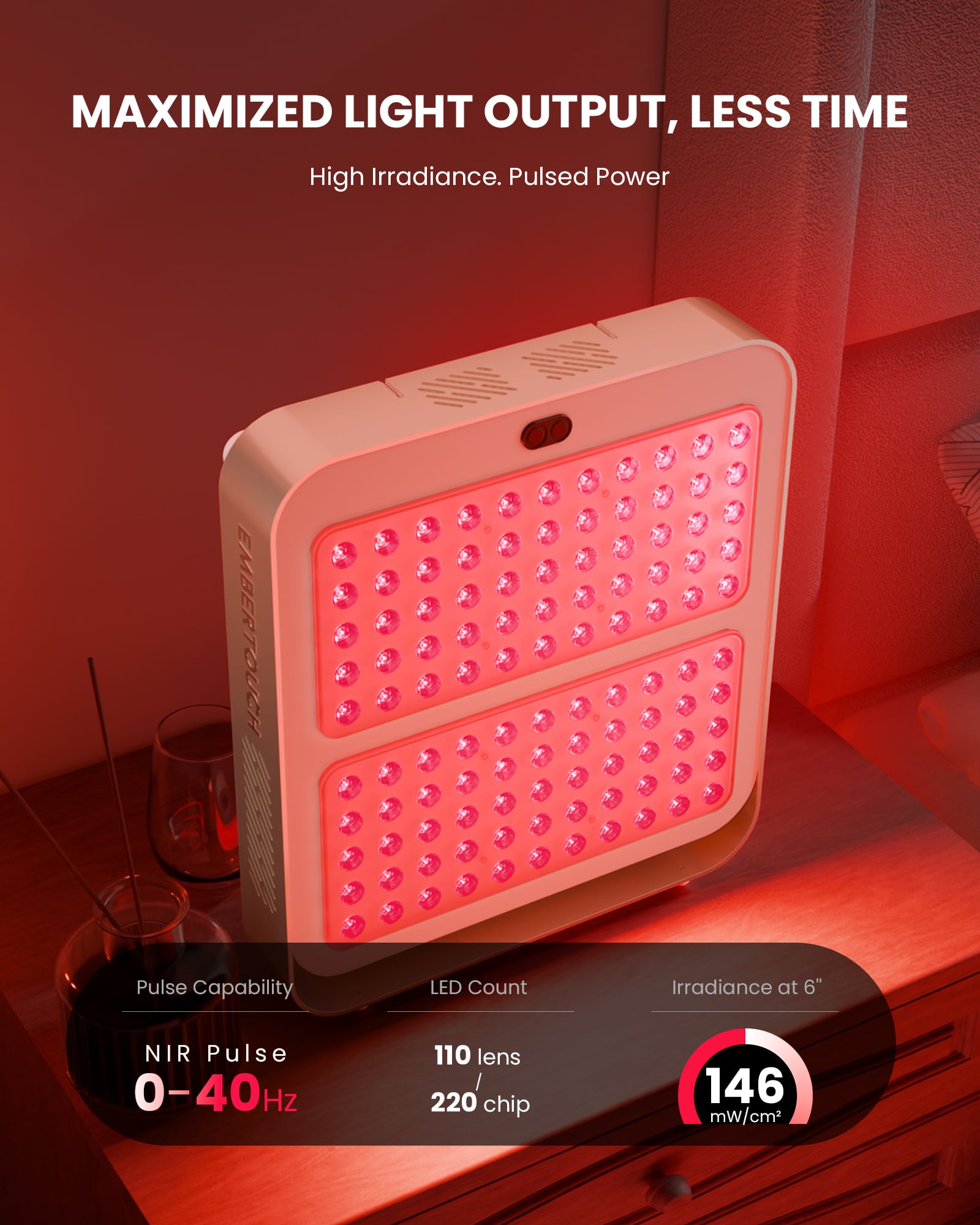emberpro200-high-irradiance EmberTouch® EmberPRO 200 Red Light Therapy Panel