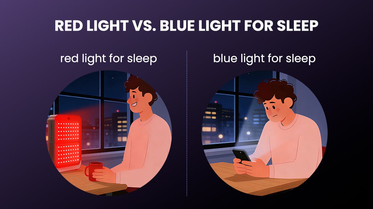 red vs blue light for sleep